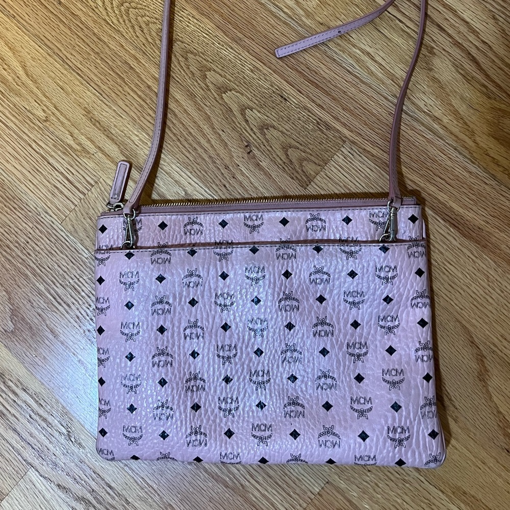 Authentic pink mcm crossbody bag